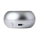 Boxa portabila wireless, 2402E19052, Everestus, ø68x35 mm, Aluminiu, Bambus, Argintiu