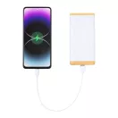 Powerbank 5000 mAh, USB-C, USB-A, 2402E19041, Everestus, 68x137x10 mm, Bambus, Paie, Alb