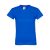 Tricou cu maneca scurta, la baza gatului, Casual, Femei, Keya, 2410E20048, Bumbac, Albastru, S