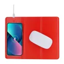 Mousepad pliabil cu incarcator wireless 15 W, 2410E24833, Everestus, 205 x 88 mm, Piele ecologica, Rosu