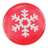   Compresa rotunda, cu design fulg de zapada, 2401E17020, Everestus, Plastic, Rosu