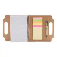   Set agenda dictando si pix, 210×200×10 mm, Everestus, 20FEB10258, Hartie reciclata, Natur