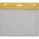 Suport badge, 110×95 mm, Everestus, 20FEB3255, PVC, Galben, Transparent