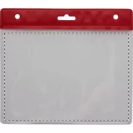   Suport badge, 110×95 mm, Everestus, 20FEB3253, PVC, Rosu, Transparent
