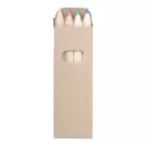 Set of 4 pencils, 30×90×8 mm, Everestus, 20FEB4009, Lemn, Natur, Natur