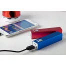Usb power bank, 22×94×22 mm, Everestus, 20FEB6141, Aluminiu, Rosu, Alb