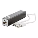Usb power bank, 22×94×22 mm, Everestus, 20FEB6136, Aluminiu, Negru, Alb