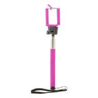   Selfie stick cu suport universal de telefon, 2410E24205, Everestus, Otel, Roz