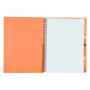 Agenda A4, velina, cu spirala si pix, 210×290 mm, Everestus, 20FEB10341, Carton, Hartie reciclata, Portocaliu