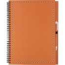 Agenda A4, velina, cu spirala si pix, 210×290 mm, Everestus, 20FEB10341, Carton, Hartie reciclata, Portocaliu