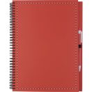 Agenda A4, velina, cu spirala si pix, 210×290 mm, Everestus, 20FEB10343, Carton, Hartie reciclata, Rosu