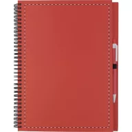   Agenda A4, velina, cu spirala si pix, 210×290 mm, Everestus, 20FEB10343, Carton, Hartie reciclata, Rosu