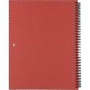 Agenda A4, velina, cu spirala si pix, 210×290 mm, Everestus, 20FEB10343, Carton, Hartie reciclata, Rosu
