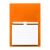 Magnetic notepad, 99×139 mm, Everestus, 20FEB9306, Magnet, Plastic, Portocaliu