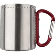   Cana, 200 ml, ø70×80 mm, Everestus, 20FEB15738, Otel inoxidabil, Rosu, Argintiu