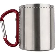   Cana, 200 ml, ø70×80 mm, Everestus, 20FEB15738, Otel inoxidabil, Rosu, Argintiu