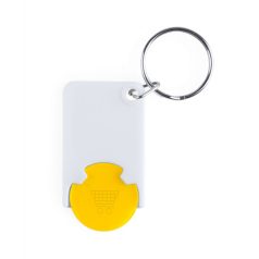   Breloc cu fisa, 28×51×4 mm, Everestus, 20FEB7274, Plastic, Galben
