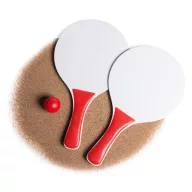   Tenis de plaja, 190×330×6 mm, Everestus, 20FEB3553, Lemn, Rosu