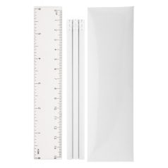   Set creioane, 220×65×10 mm, Everestus, 20FEB3914, Lemn, Plastic, Alb