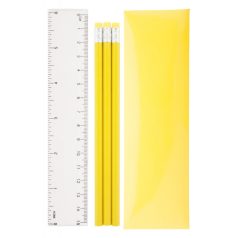   Set creioane, 220×65×10 mm, Everestus, 20FEB3915, Lemn, Plastic, Galben