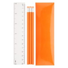   Set creioane, 220×65×10 mm, Everestus, 20FEB3911, Lemn, Plastic, Portocaliu