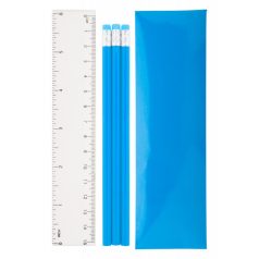   Set creioane, 220×65×10 mm, Everestus, 20FEB3909, Lemn, Plastic, Albastru