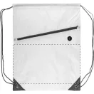 Saculet cu snur tip rucsac, 345×450 mm, Everestus, 20FEB5663, 210D Poliester, Alb