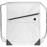   Saculet cu snur tip rucsac, 345×450 mm, Everestus, 20FEB5663, 210D Poliester, Alb