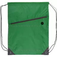   Saculet cu snur tip rucsac, 345×450 mm, Everestus, 20FEB5659, 210D Poliester, Verde