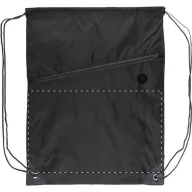   Saculet cu snur tip rucsac, 345×450 mm, Everestus, 20FEB5657, 210D Poliester, Negru