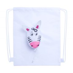   Saculet cu snur tip rucsac, Zebra, 265×325 mm, Everestus, 20FEB5721, 190T Poliester, Alb