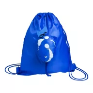   Saculet cu snur tip rucsac, Balena, 265×325 mm, Everestus, 20FEB5720, 190T Poliester, Albastru