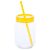Jar cup, 600 ml, ø85×130 mm, Everestus, 20FEB2020, Plastic, Transparent, Galben