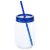 Jar cup, 600 ml, ø85×130 mm, Everestus, 20FEB2017, Plastic, Transparent, Albastru