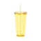 Pahar cu pai, 750 ml, ø100×175 mm, Everestus, 20FEB2027, Plastic, Galben