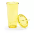 Pahar cu pai, 750 ml, ø100×175 mm, Everestus, 20FEB2027, Plastic, Galben