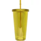 Pahar cu pai, 750 ml, ø100×175 mm, Everestus, 20FEB2027, Plastic, Galben