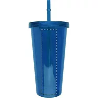   Pahar cu pai, 750 ml, ø100×175 mm, Everestus, 20FEB2023, Plastic, Albastru