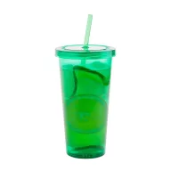  Pahar cu pai, 750 ml, ø100×175 mm, Everestus, 20FEB2024, Plastic, Verde