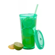  Pahar cu pai, 750 ml, ø100×175 mm, Everestus, 20FEB2024, Plastic, Verde