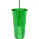 Pahar cu pai, 750 ml, ø100×175 mm, Everestus, 20FEB2024, Plastic, Verde