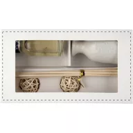   Set difuzor aroma, iasomie, 9 piese, 157×89×41 mm, Everestus, 20FEB3687, Ceramica, Alb