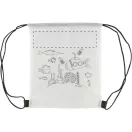 Colouring Saculet cu snur tip rucsac, 250×300 mm, Everestus, 20FEB1938, Material netesut, Alb