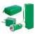 Usb charger and power bank set, 105×74×34 mm, Everestus, 20FEB6103, Plastic, Verde