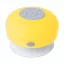 Splashproof bluetooth speaker, ø85×55 mm, Everestus, 20FEB10681, Plastic, Cauciuc, Galben, Alb