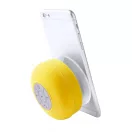 Splashproof bluetooth speaker, ø85×55 mm, Everestus, 20FEB10681, Plastic, Cauciuc, Galben, Alb