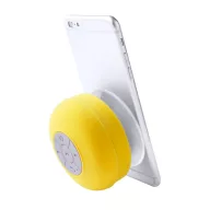   Splashproof bluetooth speaker, ø85×55 mm, Everestus, 20FEB10681, Plastic, Cauciuc, Galben, Alb