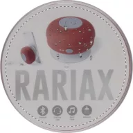  Splashproof bluetooth speaker, ø85×55 mm, Everestus, 20FEB10679, Plastic, Cauciuc, Rosu, Alb