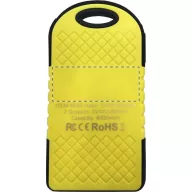   Usb power bank, 75×145×15 mm, Everestus, 20FEB6084, Plastic, Silicon, Galben, Negru