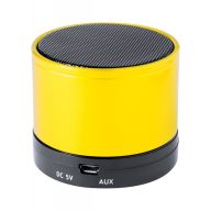   Bluetooth speaker, ø59×50 mm, Everestus, 20FEB10657, Metal, Plastic, Galben, Negru
